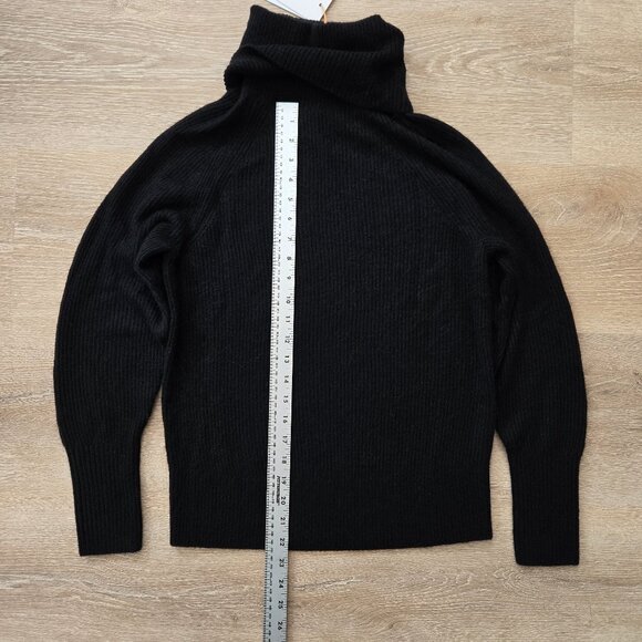 Quince Baby Alpaca Wool Blend Black Turtleneck Sweater Size Small New With Tags - Picture 6 of 17